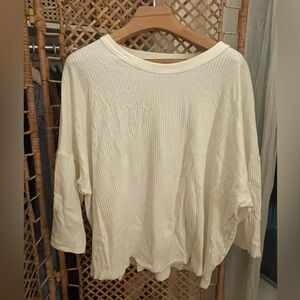 Men’s Cream Ribbed Top